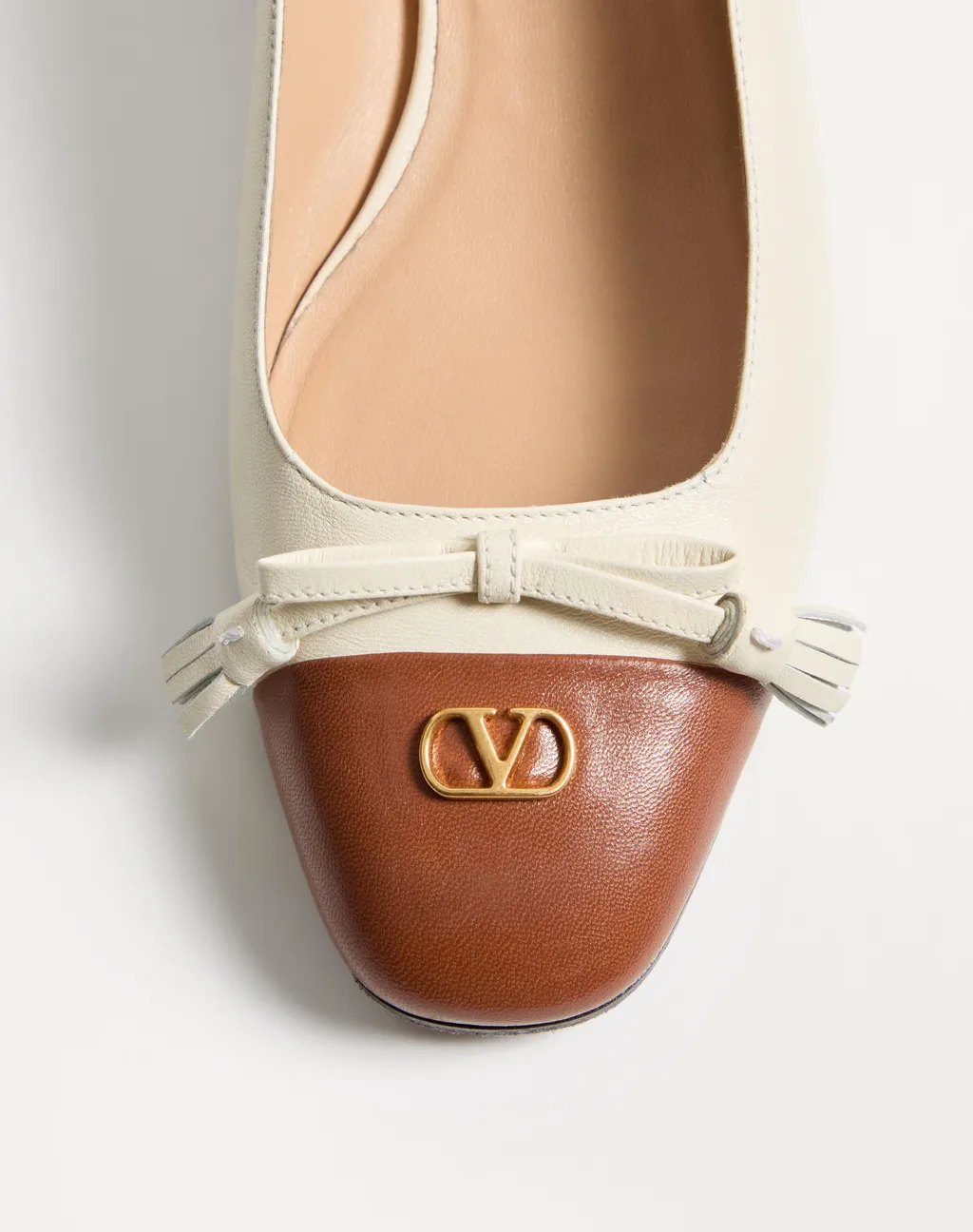 Valentino Vlogo Signature Tassel Embellished Slip-On Ballet Flats