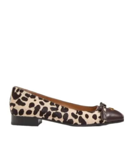 Valentino Leopard Printed Bow Detailed Ballet Flats