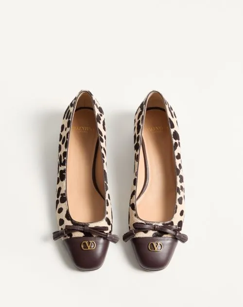 Valentino Leopard Printed Bow Detailed Ballet Flats