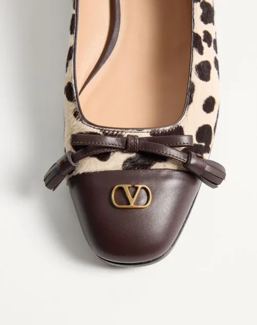 Valentino Leopard Printed Bow Detailed Ballet Flats