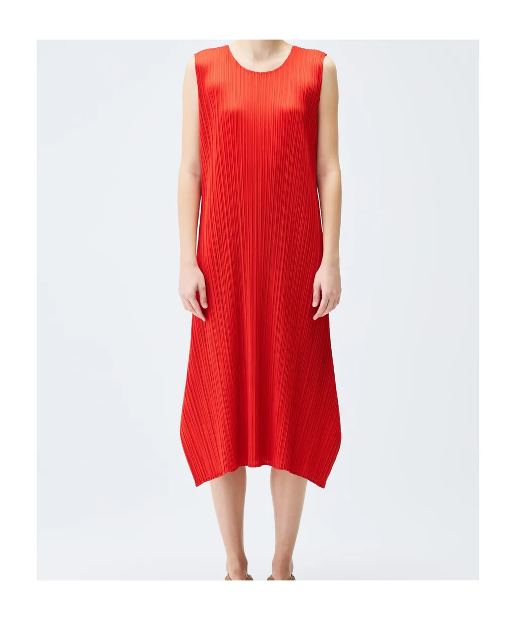 Pleats Please Issey Miyake Pleated Sleeveless Dress