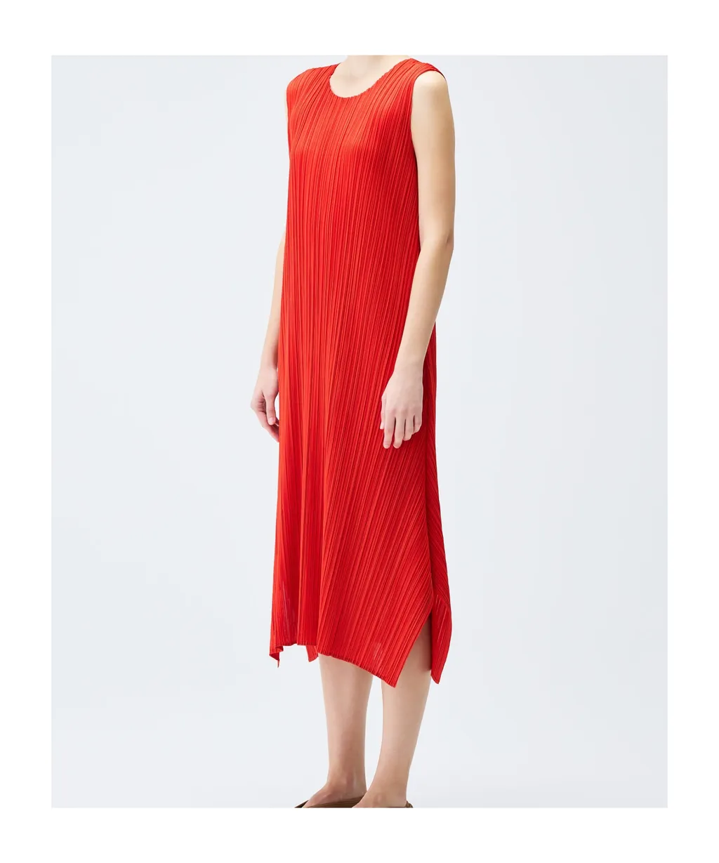 Pleats Please Issey Miyake Pleated Sleeveless Dress