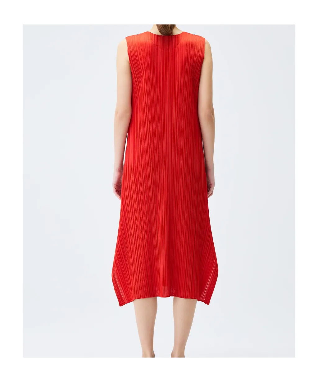 Pleats Please Issey Miyake Pleated Sleeveless Dress