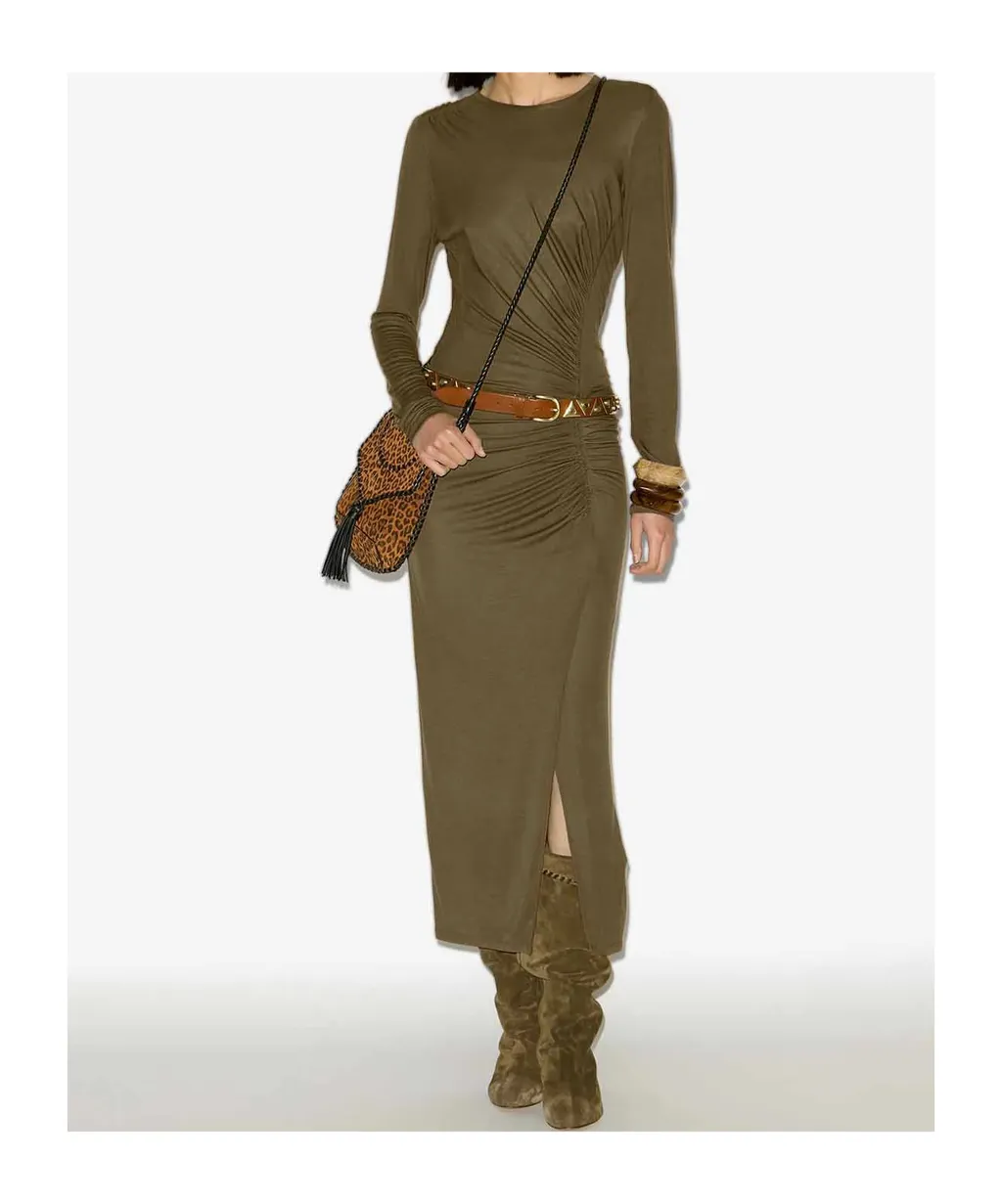 Isabel Marant Toile Jelina Long Draped Jersey Dress