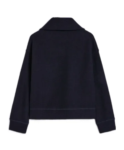 Jil Sander Felt Half-Zip Jumper