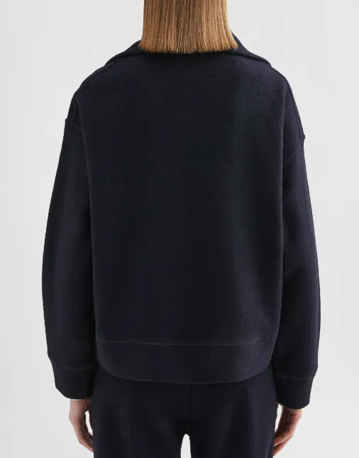 Jil Sander Felt Half-Zip Jumper