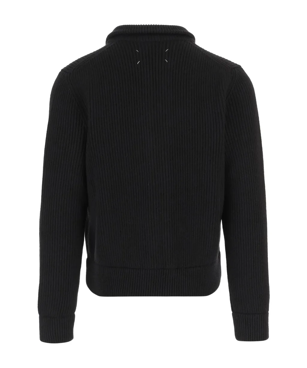 Maison Margiela Zipped Long Sleeved Cardigan