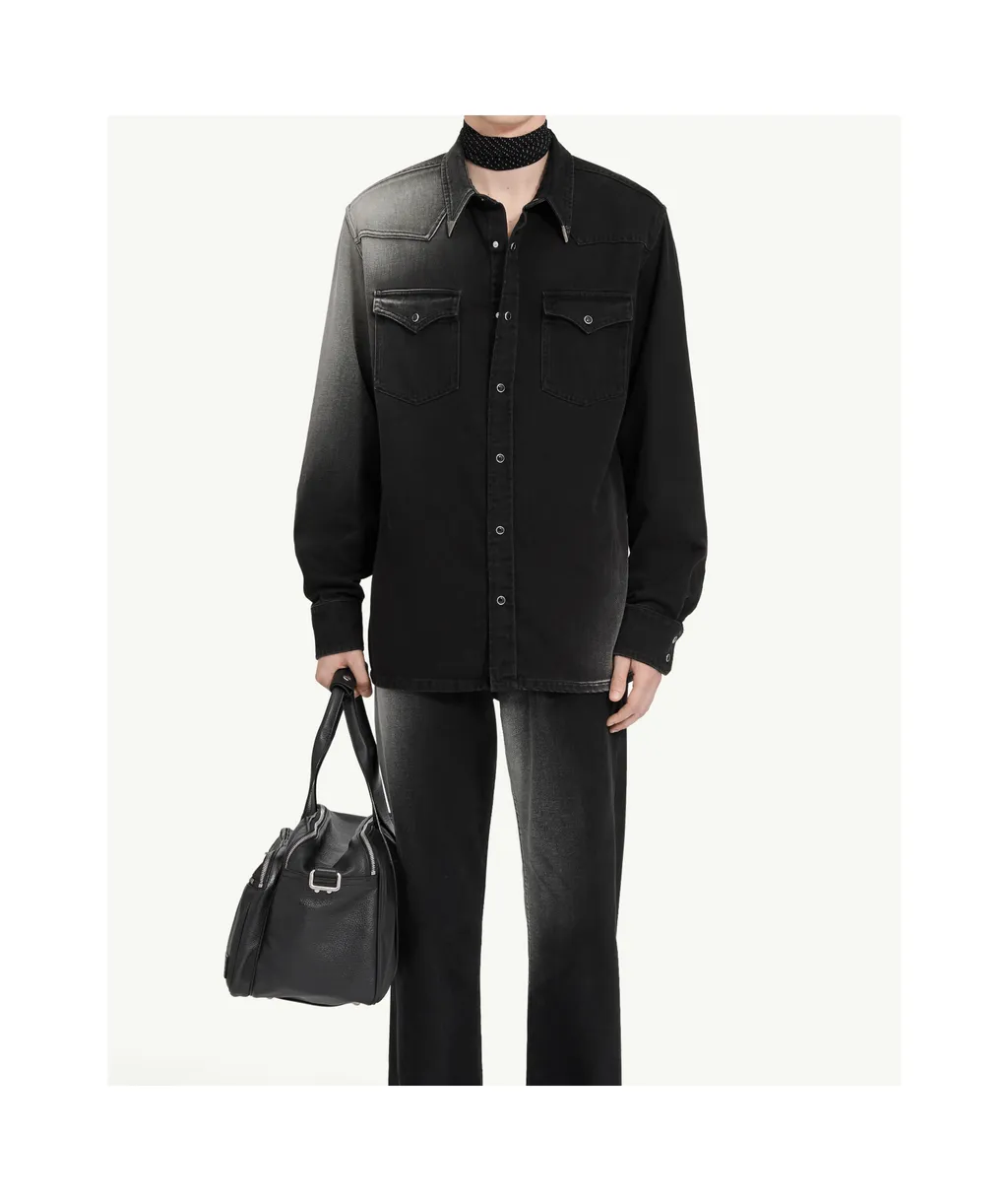 Mm6 Maison Margiela Button-Up Denim Shirt