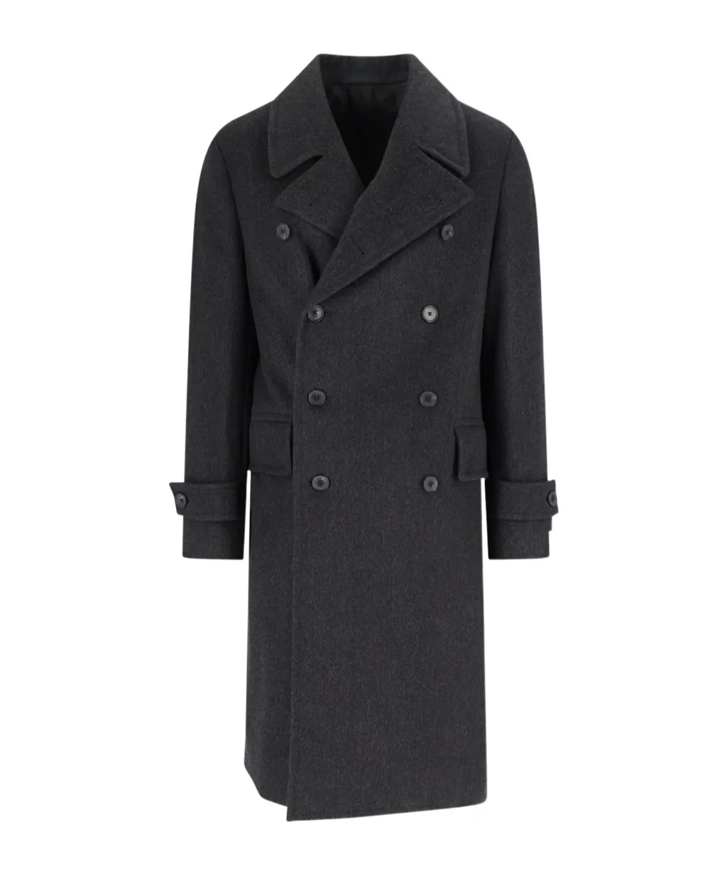 Caruso Double-Breasted Long Coat