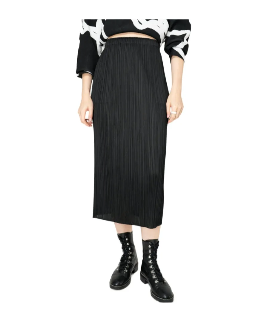 Pleats Please Issey Miyake Pleated Midi Skirt