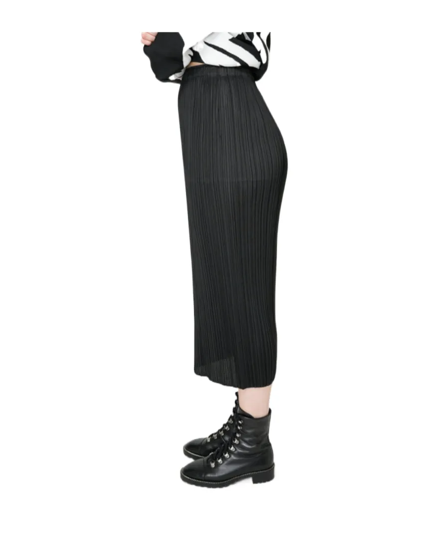 Pleats Please Issey Miyake Pleated Midi Skirt