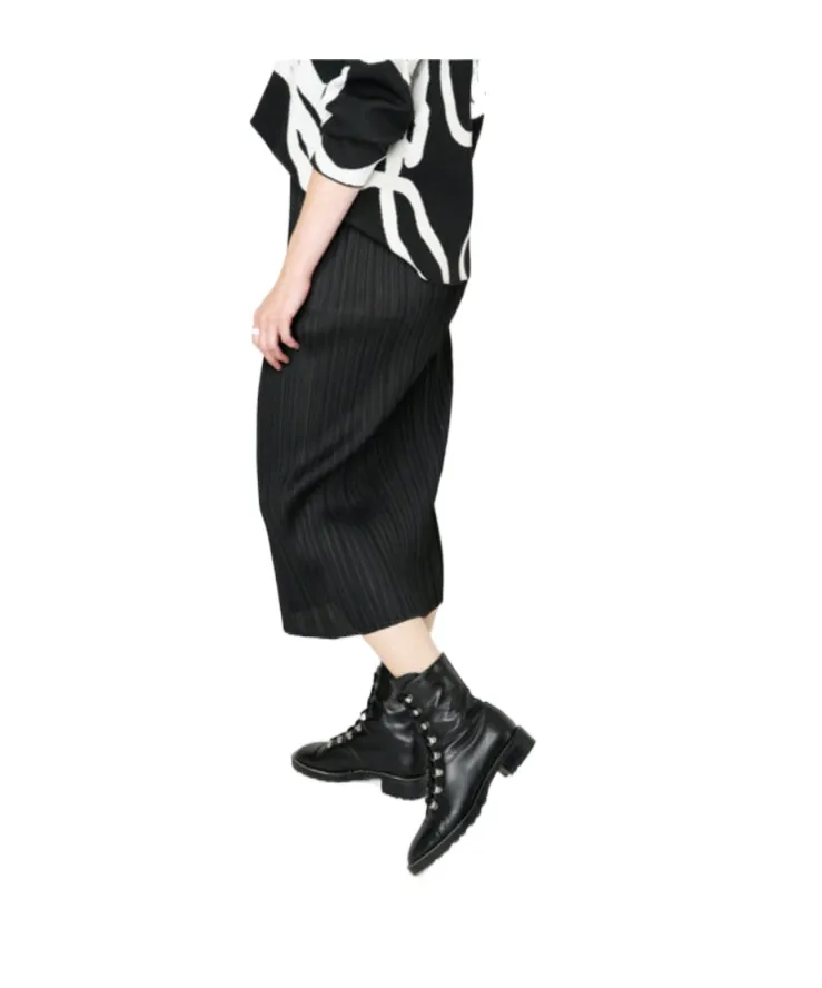 Pleats Please Issey Miyake Pleated Midi Skirt