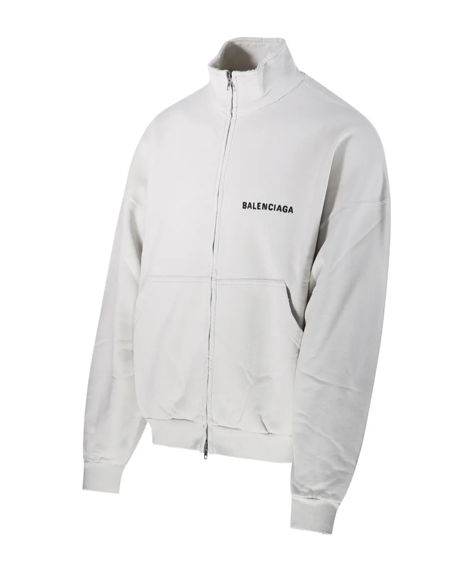 Distressed High Neck Jacket