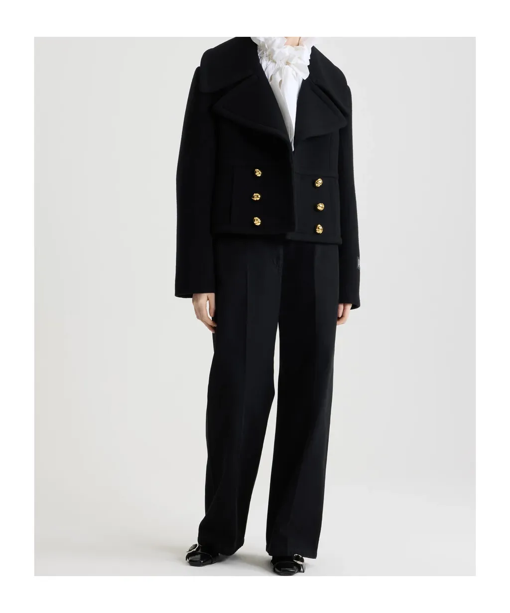Patou Collared Button-Up Jacket