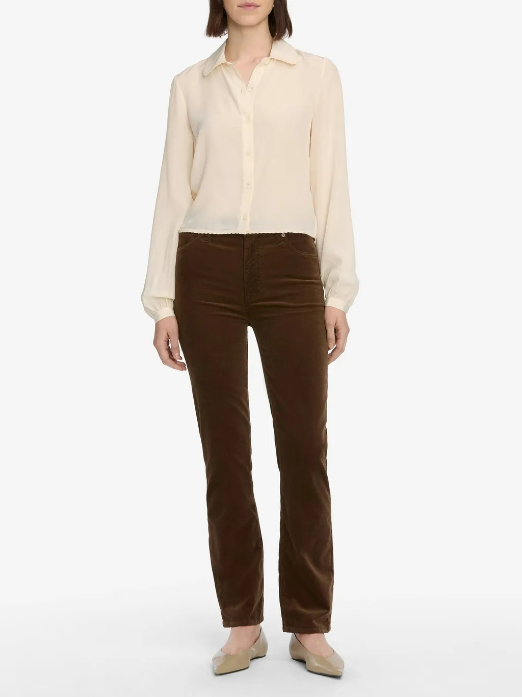 Frame Straight Leg Corduroy Trousers
