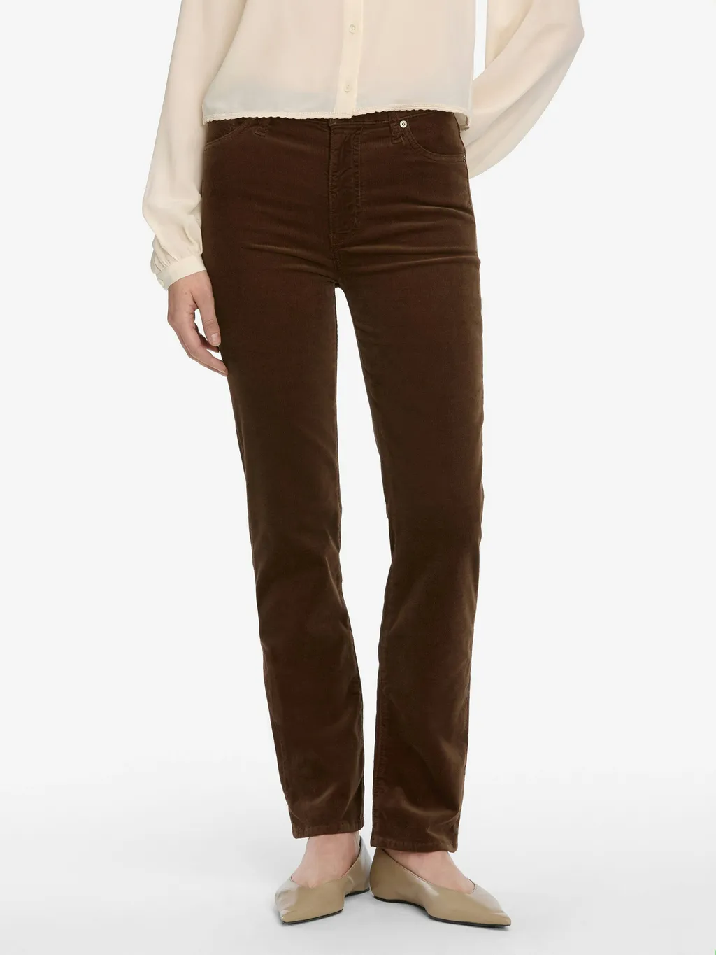 Frame Straight Leg Corduroy Trousers