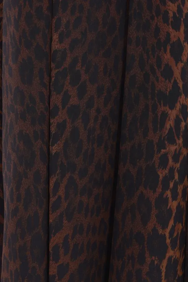 Leopard Printed Midi Skirt