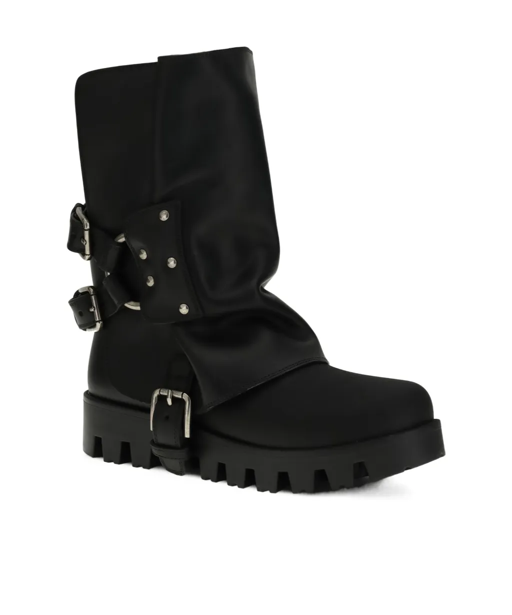 Dolce & Gabbana Buckle Detailed Ankle Boots