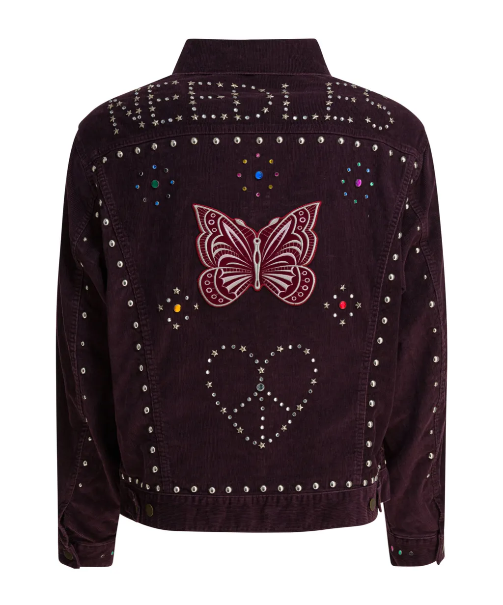 Needles Embellished Buttoned Corduroy Jacket