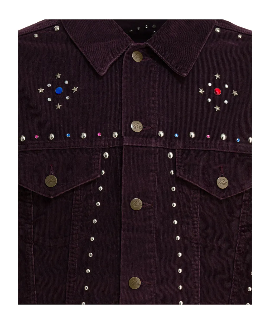 Needles Embellished Buttoned Corduroy Jacket