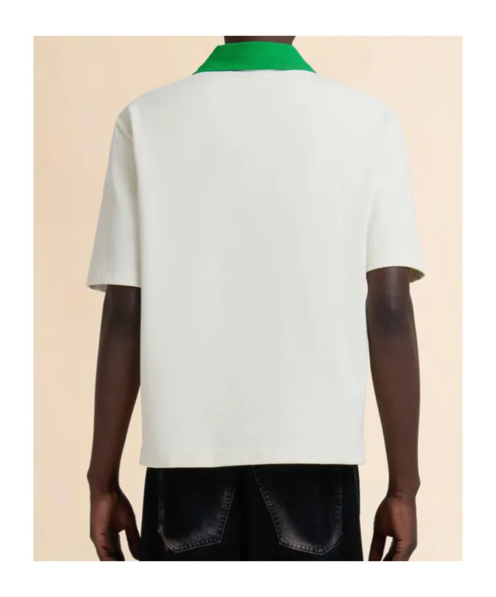 Marni Contrast Collar Piqué Polo Shirt
