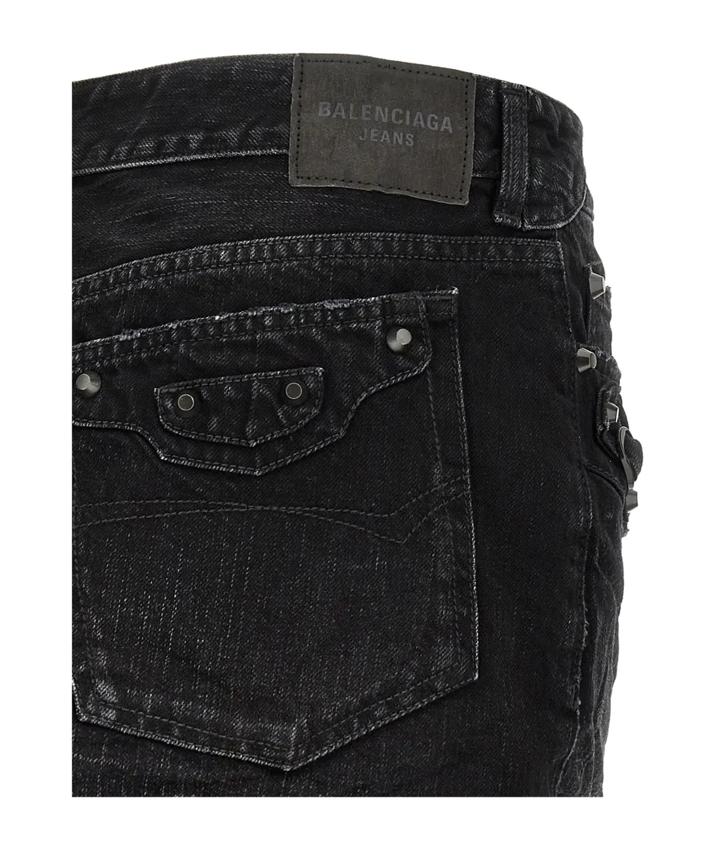 Frayed Edge Denim Mini Skirt