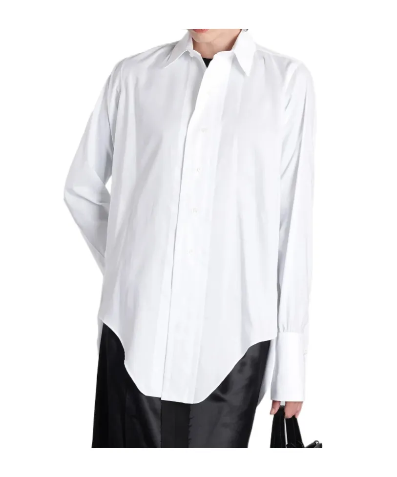 Maison Margiela Curved-Hem Long Sleeved Shirt