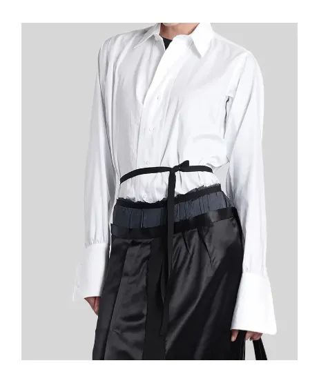 Maison Margiela Curved-Hem Long Sleeved Shirt
