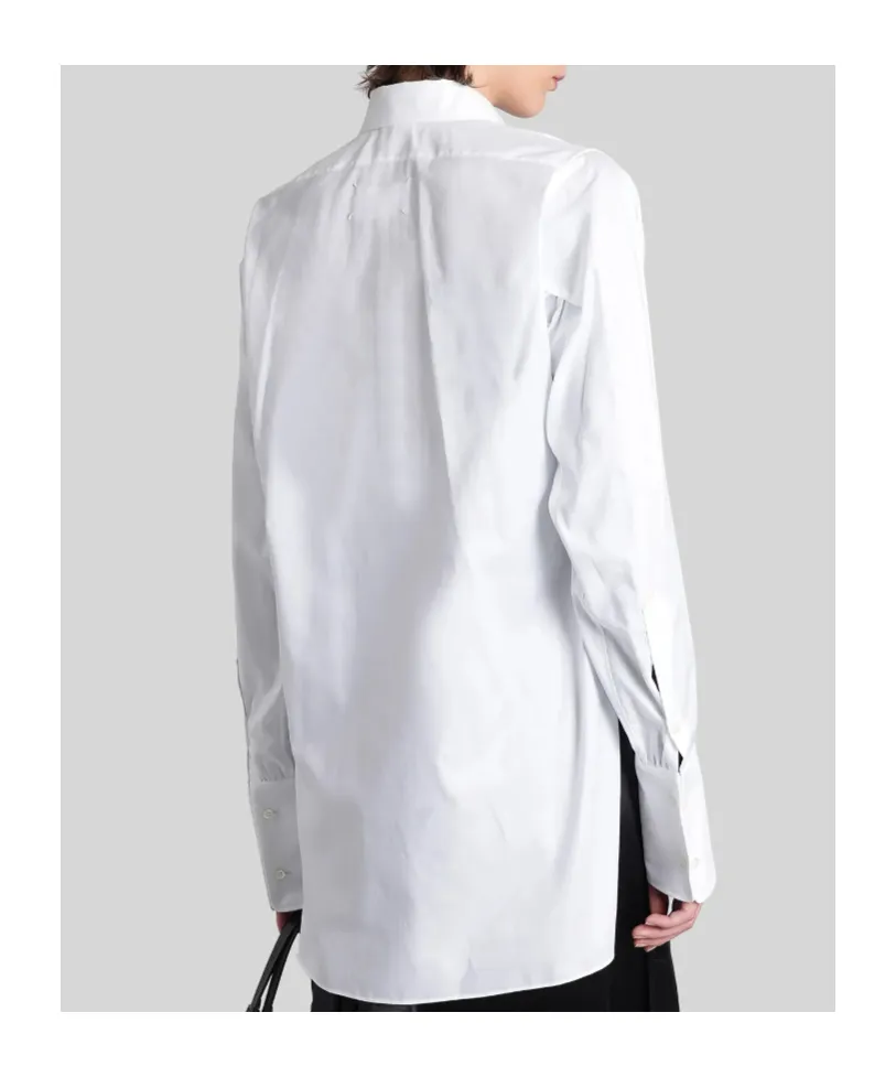 Maison Margiela Curved-Hem Long Sleeved Shirt
