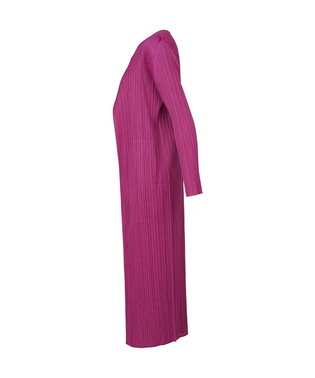 Pleats Please Issey Miyake Pleated Long Coat