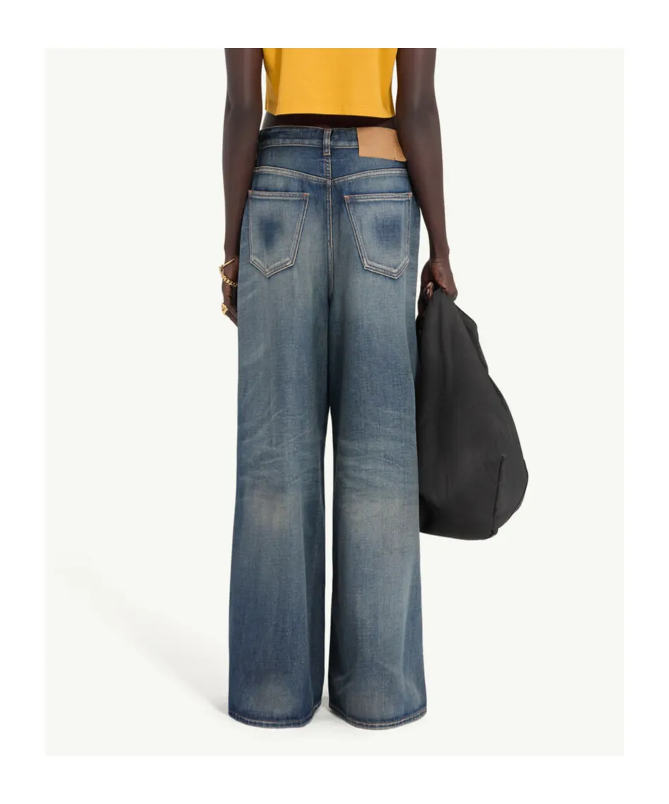 Mm6 Maison Margiela Drawstring Wide-Leg Jeans