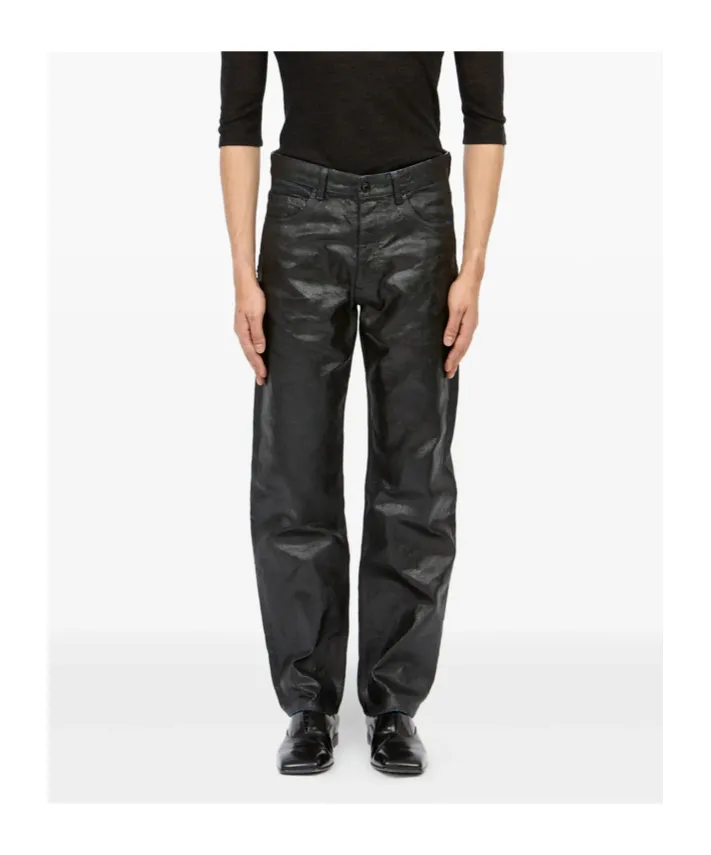 Waxed-Effect Jeans