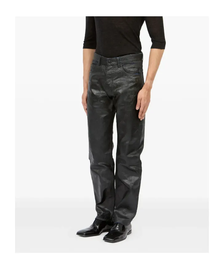 Waxed-Effect Jeans