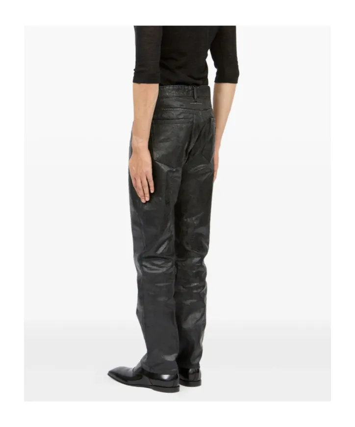 Waxed-Effect Jeans