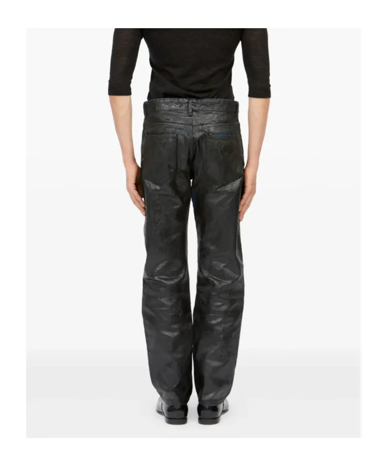 Waxed-Effect Jeans