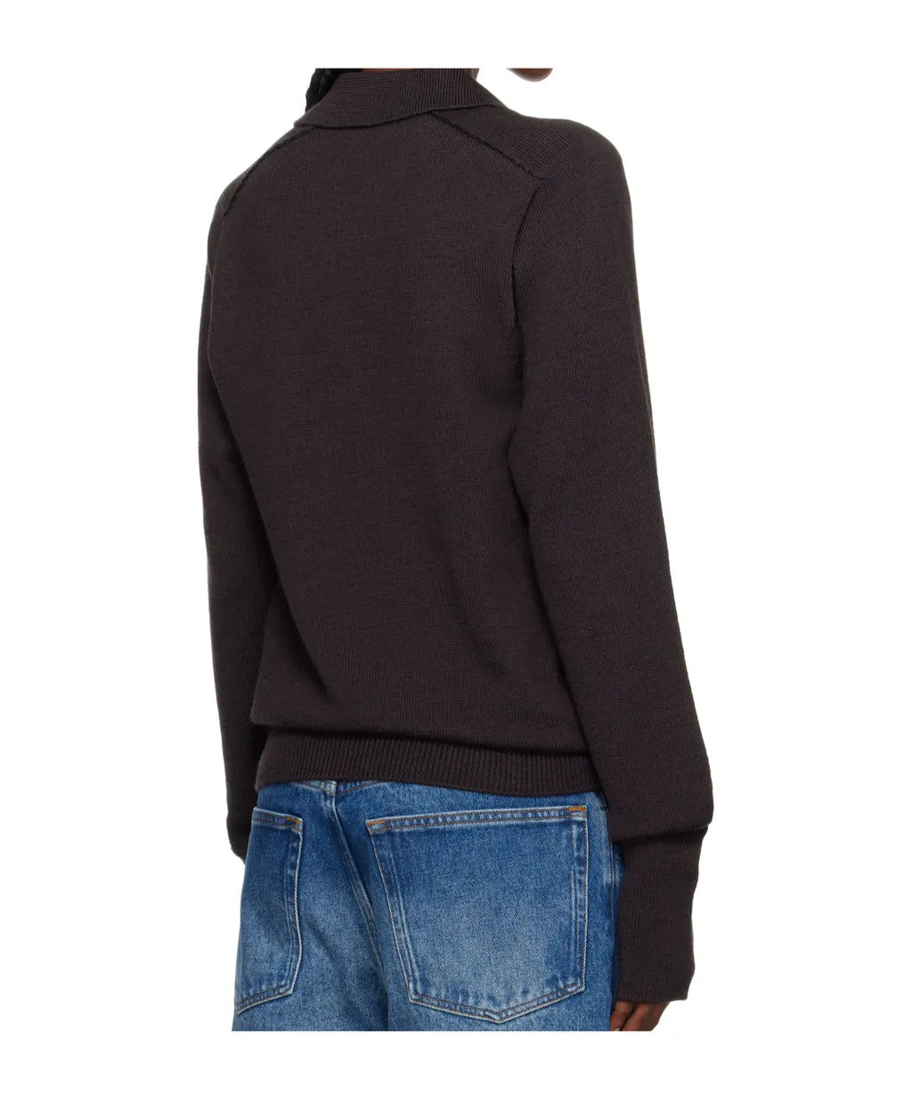 Studio Nicholson Polo Collar Merino Sweater