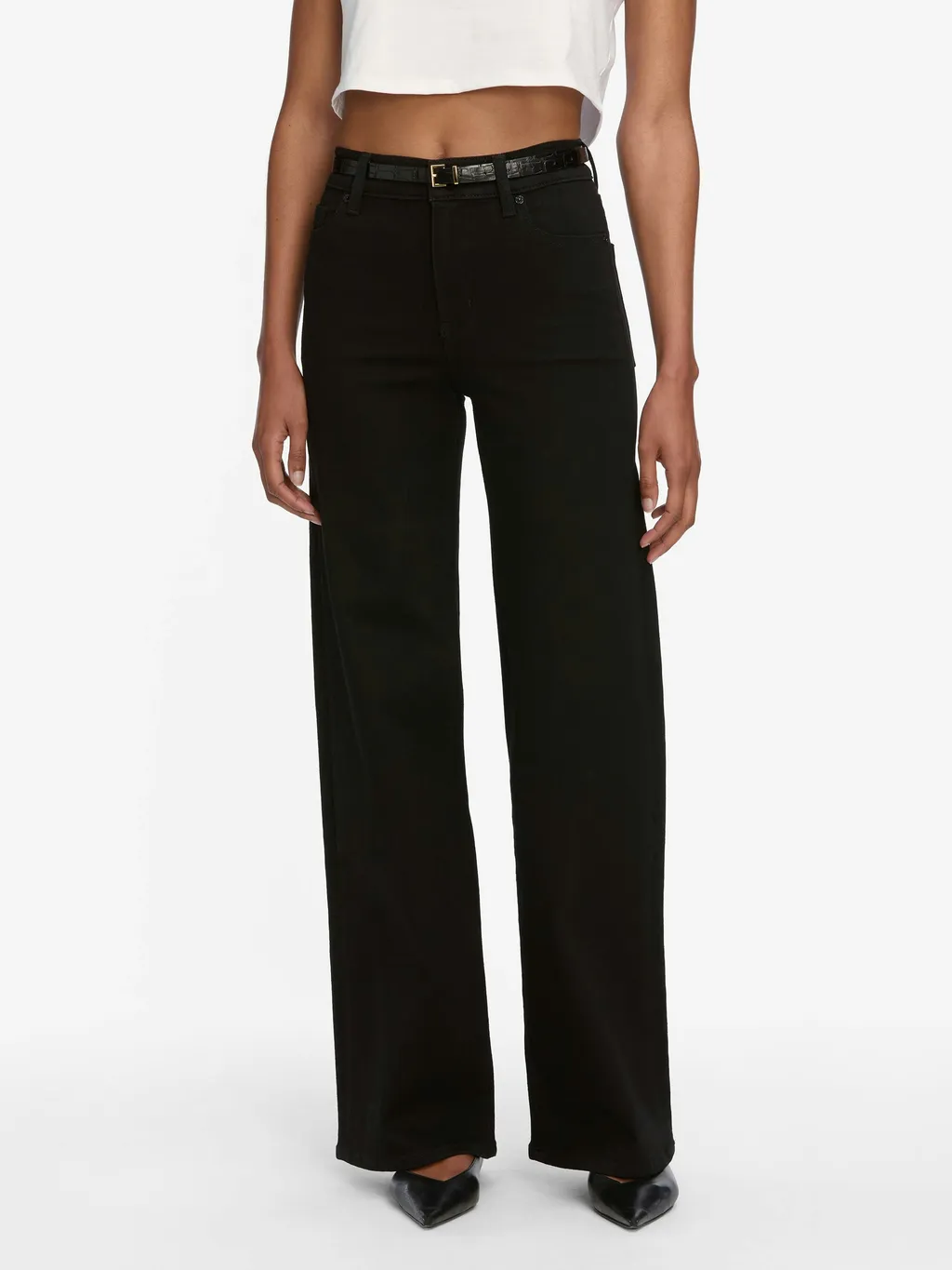 Frame High Waist Palazzo Trousers