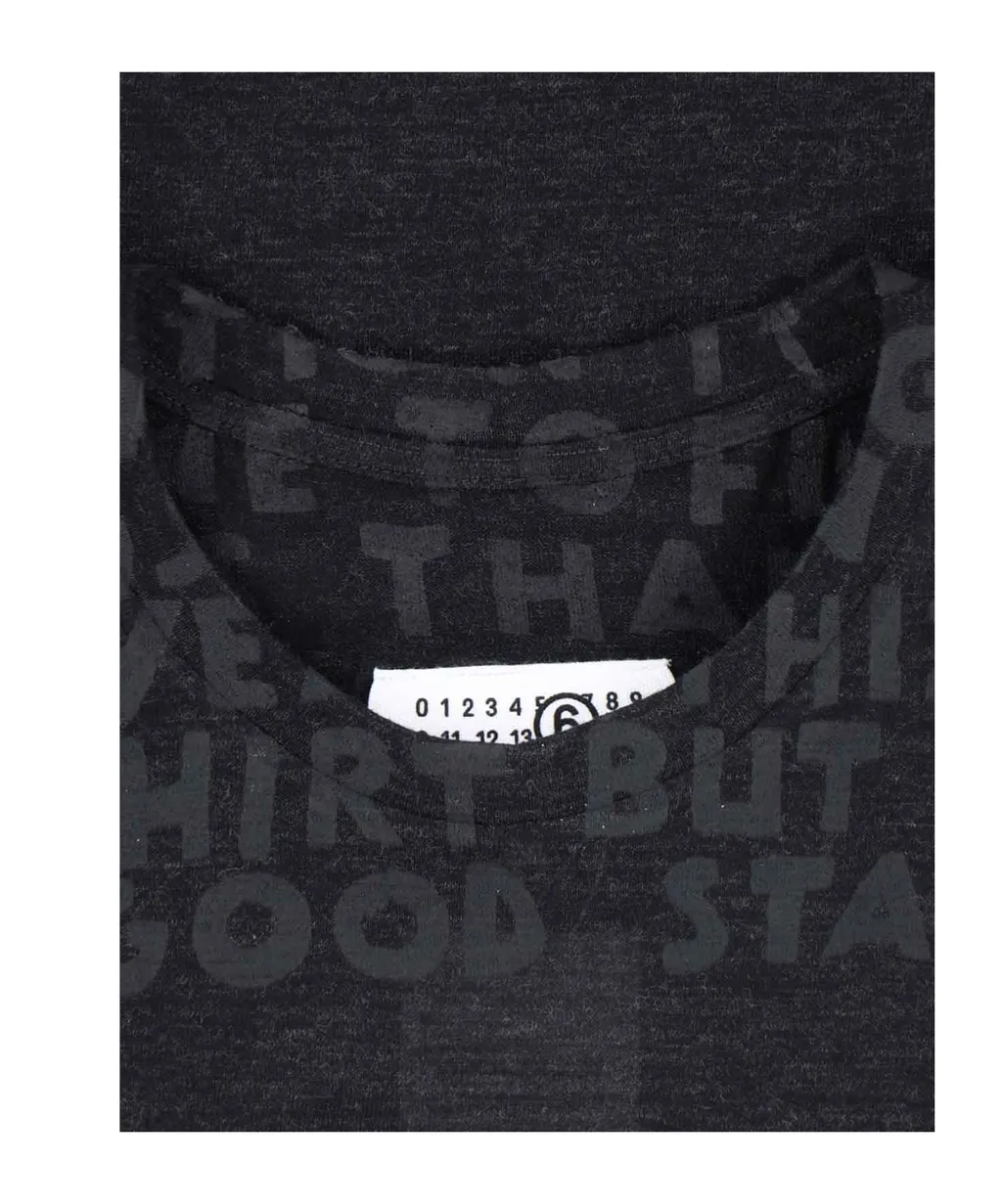Mm6 Maison Margiela Jacquard Printed Crewneck T-Shirt