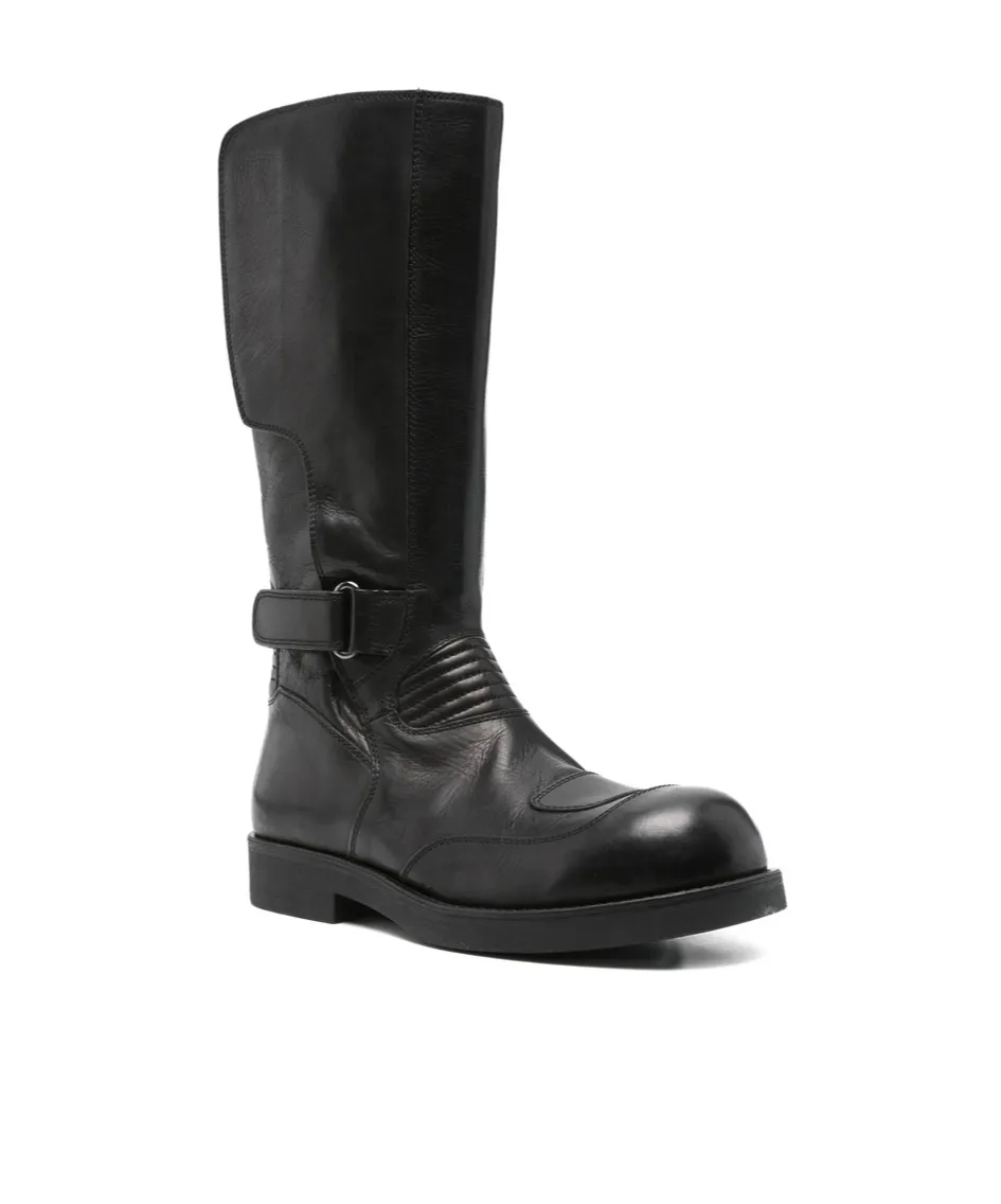 Mm6 Maison Margiela Buckle Detailed Biker Boots
