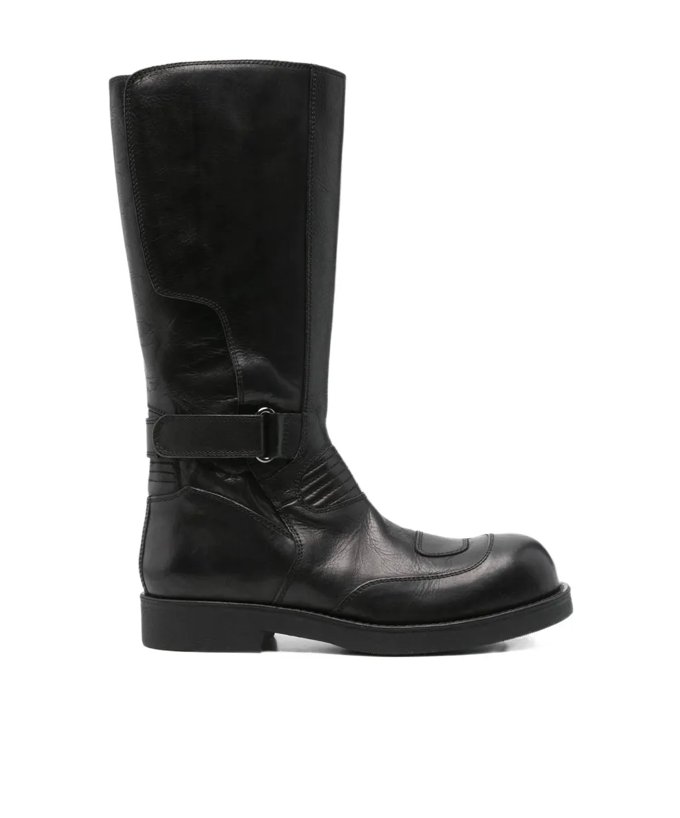 Mm6 Maison Margiela Buckle Detailed Biker Boots