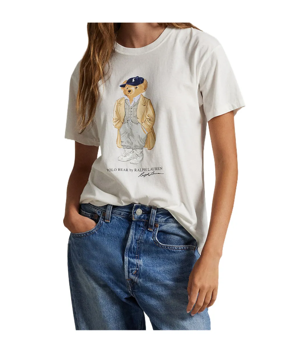 Bear-Graphic Cotton T-Shirt