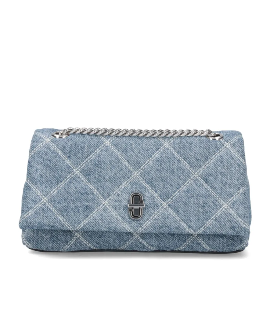 Marc Jacobs Dual Quilted Denim Chained Crossbody Bag