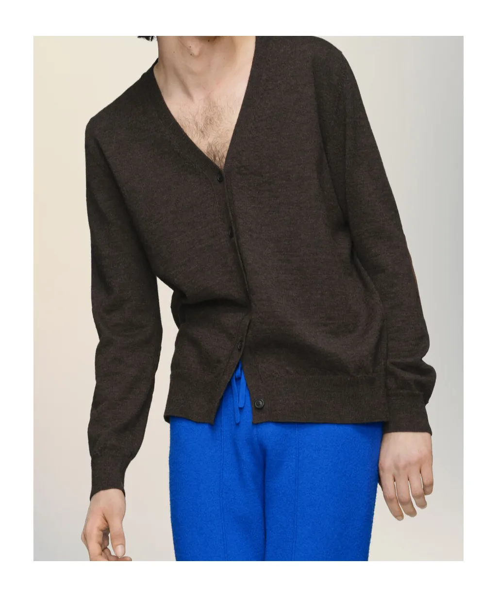 Elbow Patch Wool Cardigan