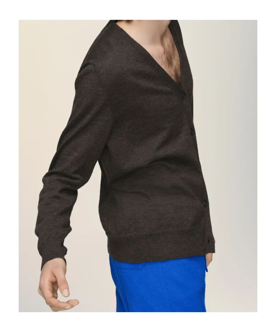 Elbow Patch Wool Cardigan