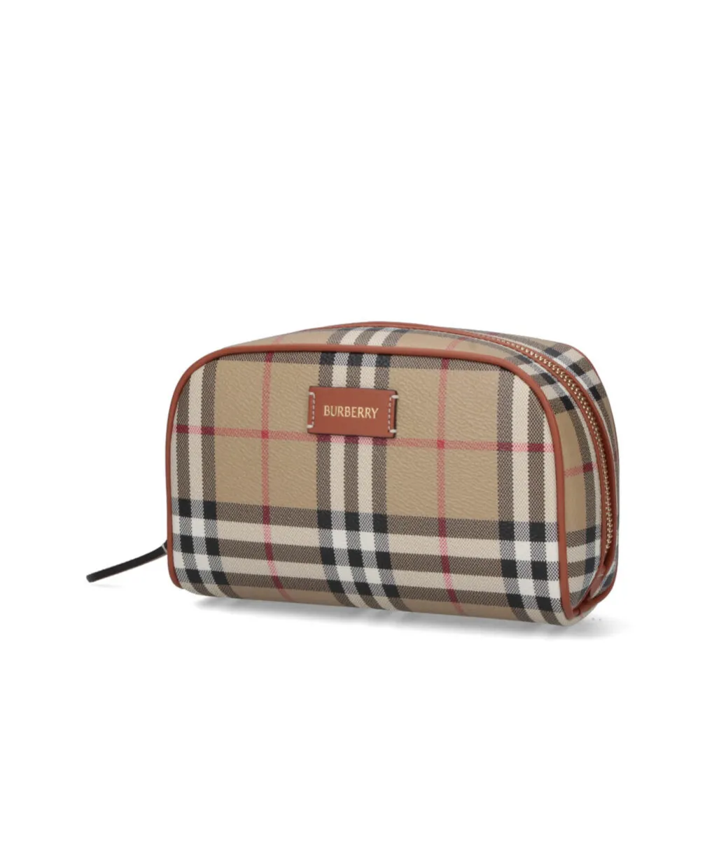 Small Check Travel Pouch