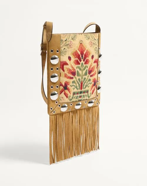 Valentino NellcÔTe Eyelet Detailed Fringed Shoulder Bag