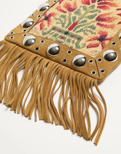 Valentino NellcÔTe Eyelet Detailed Fringed Shoulder Bag