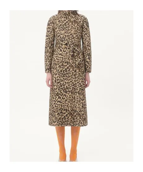 Cloth Coat In Animalier Print