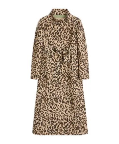 Cloth Coat In Animalier Print