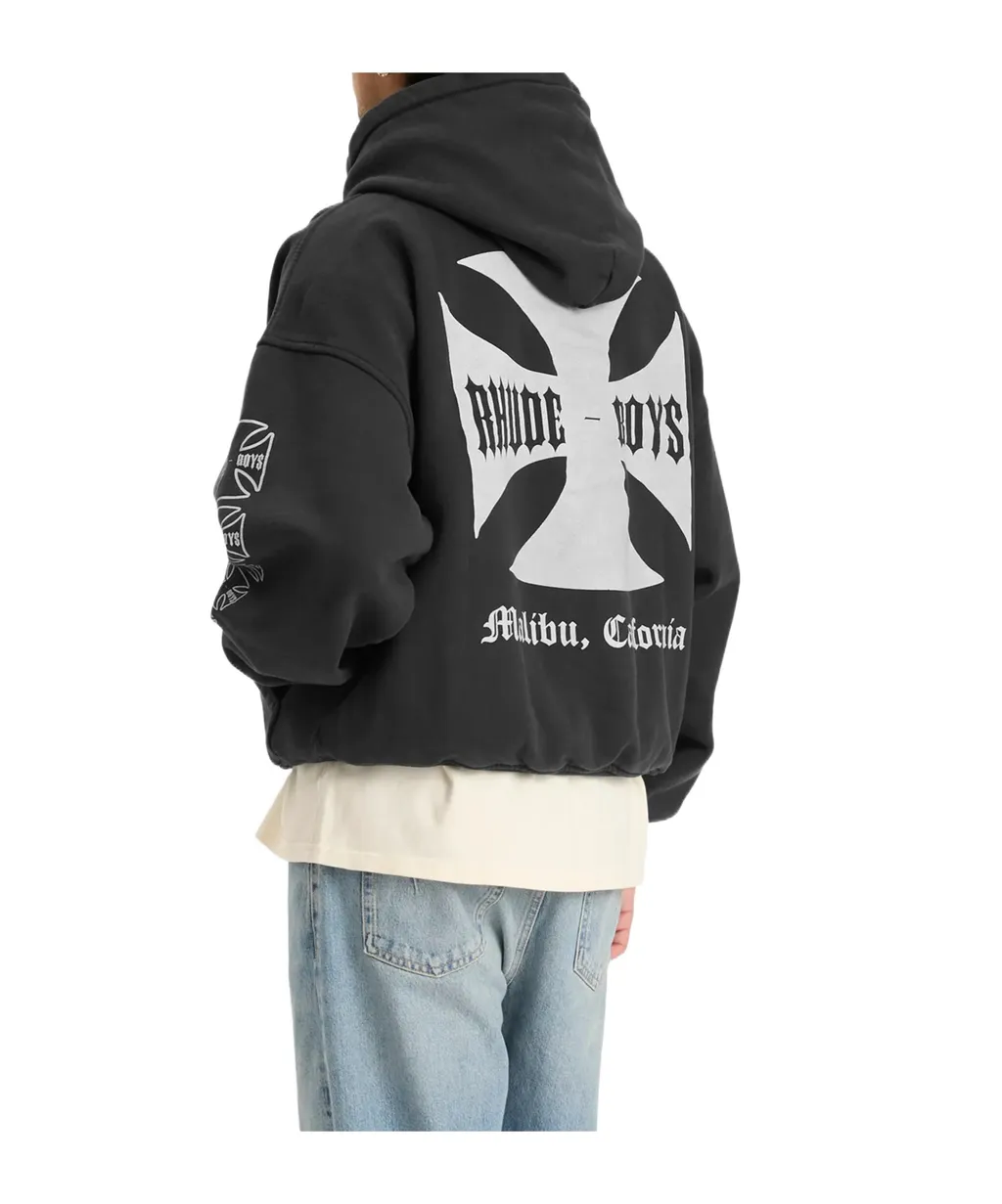 Rhude Logo-Printed Long Sleeved Hoodie